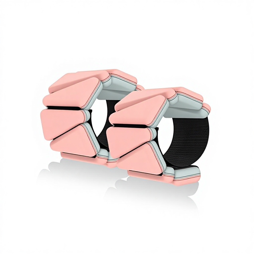 Ankle Weights - สายรัดข้อมือและข้อเท้าแบบปรับได้เอง ทรงสี่เหลี่ยมผูกเชือกสองสี รองรับน้ำหนัก ระบายอากาศได้ดี สำหรับการฝึกความแข็งแรง รูปทรงสามเหลี่ยม