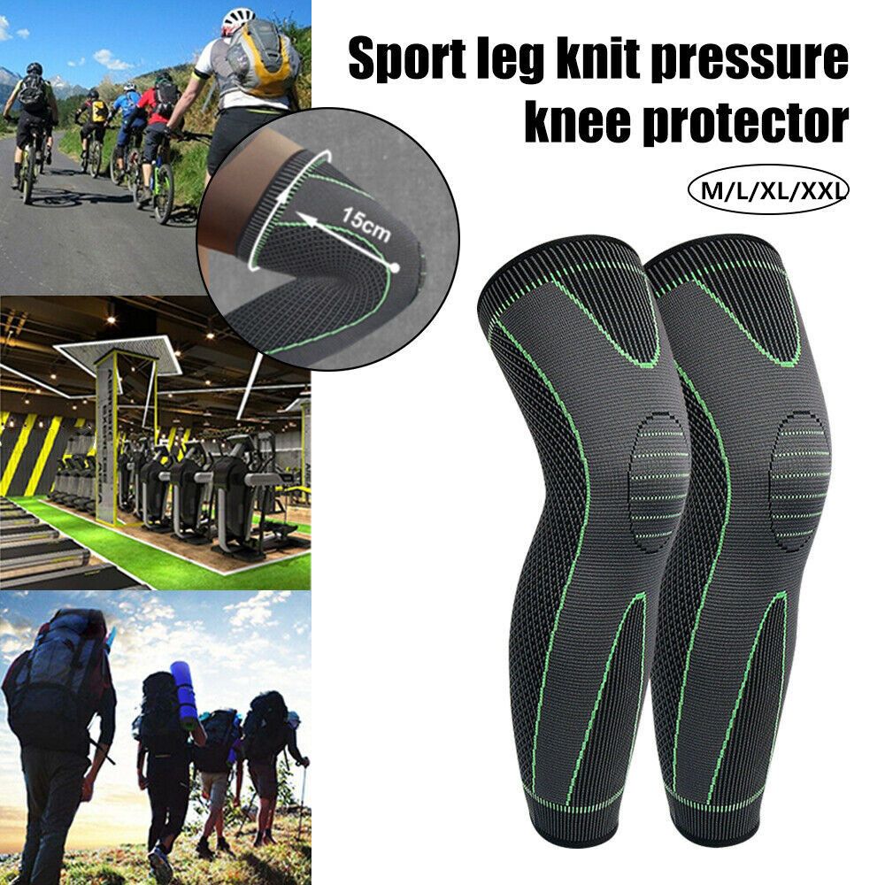 Knee Sleeve Compression - สนับเข่าสนับเข่าแผ่นรัดเข่าแบบยาวเต็มขาปลอกข้ออักเสบเล่นกีฬาวิ่งออกกำลังกาย