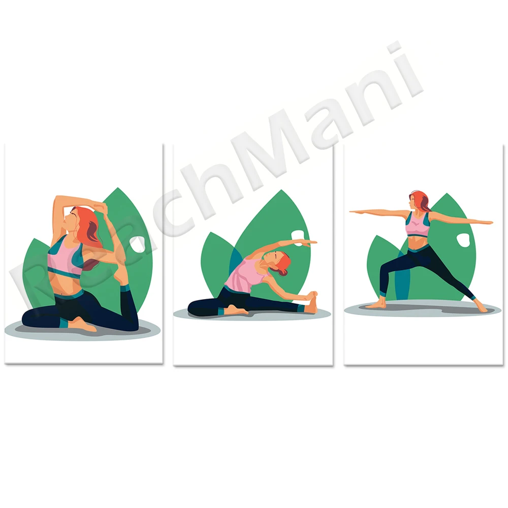 Yoga Fitness Quotes - ภาพพิมพ์บนผ้าใบ คำคมโยคะ หายใจเข้า-หายใจออก นามัสเต ของตกแต่งผนัง ของขวัญสำหรับสาวๆ
