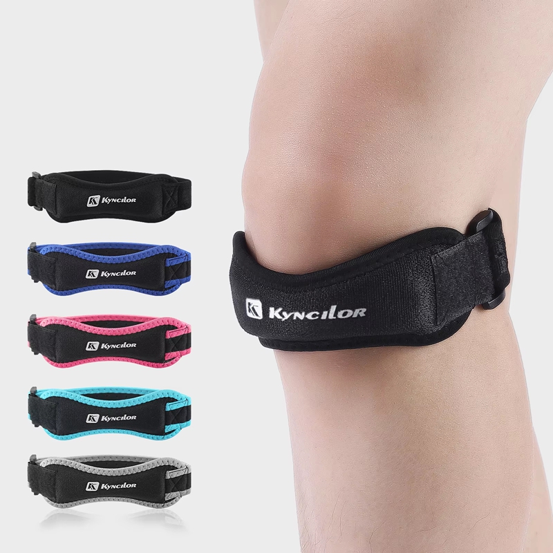 Knee Sleeve Compression - สนับเข่าสำหรับกีฬากลางแจ้ง ป้องกันเอ็นสะบ้าหัวเข่า ปรับระดับได้ ซับแรงกระแทก สำหรับบาสเกตบอล