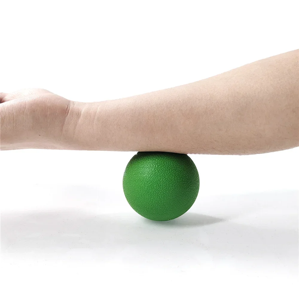 Yoga Fitness Ball - TPE ฟาสเซียบอลลาครอสกล้ามเนื้อผ่อนคลายออกกำลังกายกีฬาฟิตเนสโยคะถั่วลิสงลูกนวดไกร์จุดความเครียดบรรเทาอาการปวด