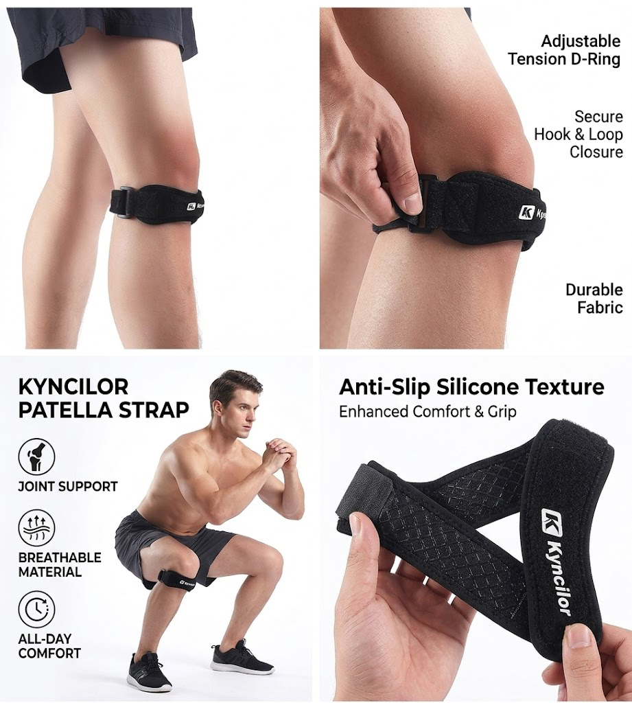 Knee Sleeve Compression - ปลอกขาสำหรับเล่นกีฬา 1 ชิ้น, ปลอกขาแบบรัดกระชับเต็มขาสำหรับผู้ชายและผู้หญิง, ปลอกเข่าพร้อมแถบซิลิโคนกันลื่น