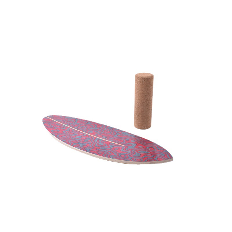 Balance Board Fitness - อุปกรณ์ฝึกสมดุลไม้แบบความยากสูงพร้อมลูกกลิ้ง, บอร์ดโยคะสำหรับผู้ใหญ่, อุปกรณ์ฝึกคอร์ที่บ้านและออกกำลังกายเสริมสร้างรูปร่าง