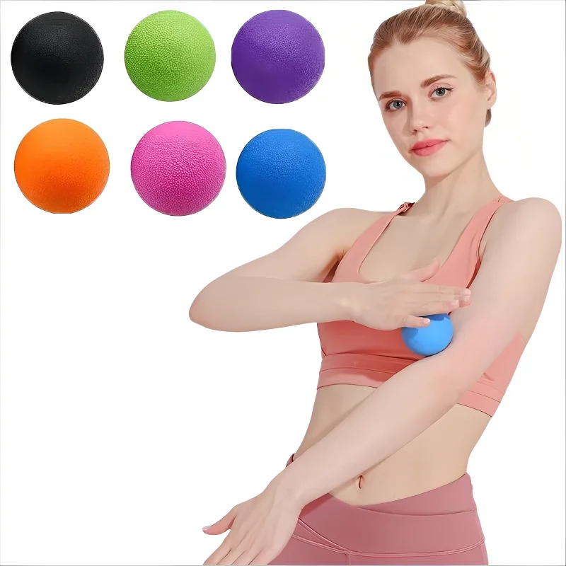 Yoga Fitness Ball - ลูกบอลนวด TPE 6 ซม. สำหรับนวดเนื้อเยื่อชั้นลึก ผ่อนคลายกล้ามเนื้อ