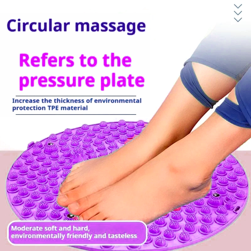 Yoga And Fitness Mat - นวดเท้า Acupressure MAT ผ่อนคลายกล้ามเนื้อฝังเข็มพิลาทิสฟิตเนสโยคะอุปกรณ์เสริมการฝึกอบรมเท้ารอบเสื่อออกกําลังกาย