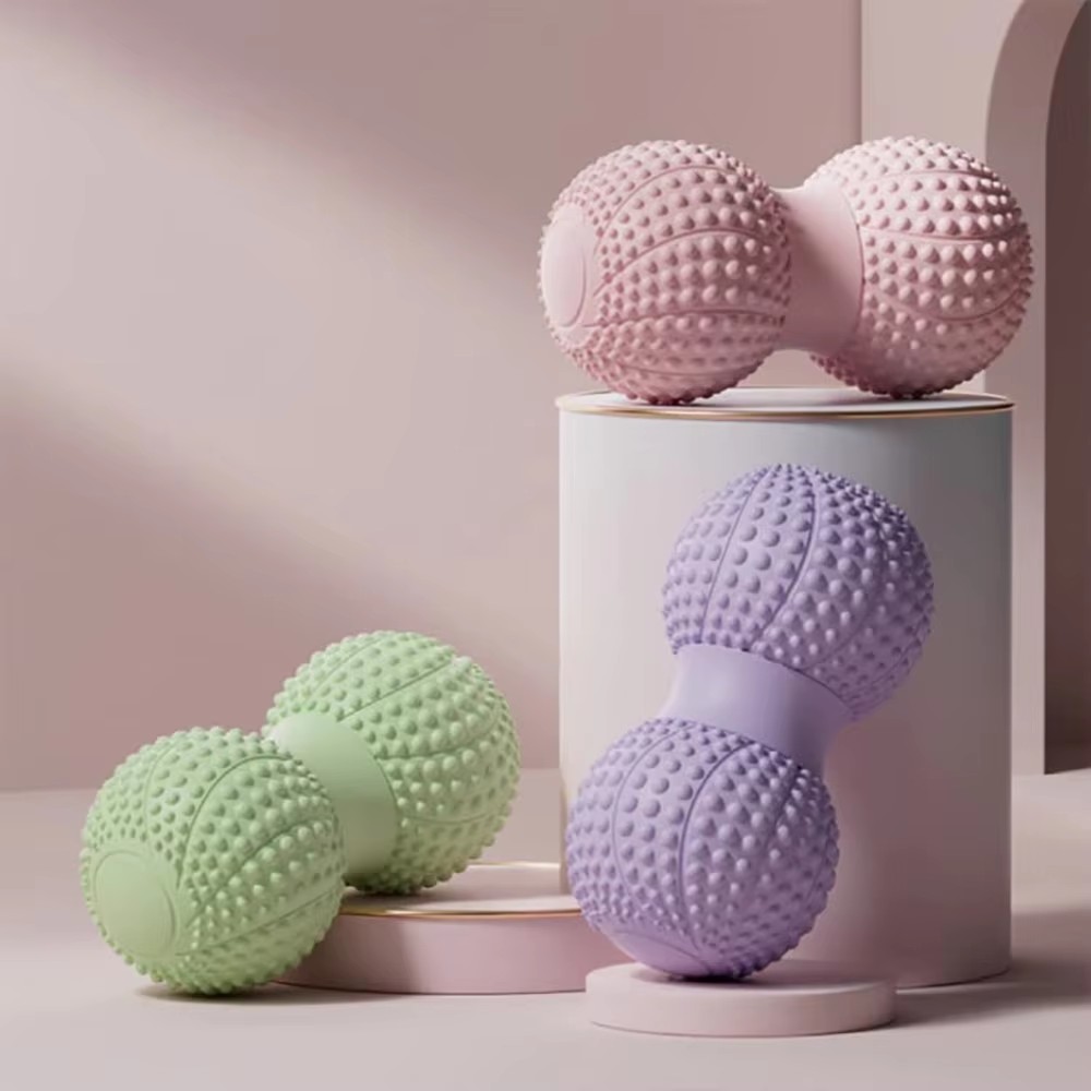 Yoga Fitness Ball - ลูกบอลนวดโยคะ ฟัสเซียบอล ลูกบอลนวดรูปถั่ว ลูกบอลนวดเท้า ลูกบอลนวดแบบมีปุ่มนูน TPE