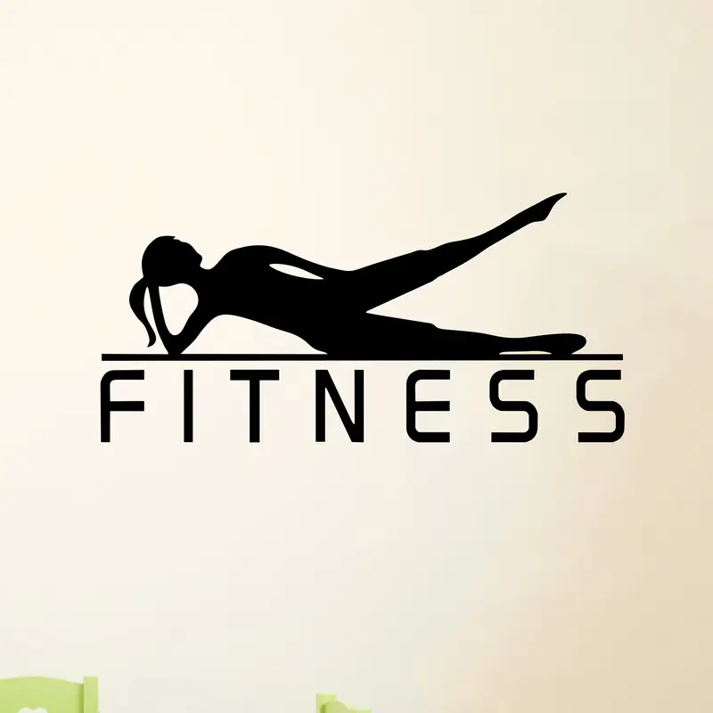 สติกเกอร์ไวนิลรูปสาวออกกำลังกา - Yoga Fitness Wallpaper บทวิจารณ์และราคา