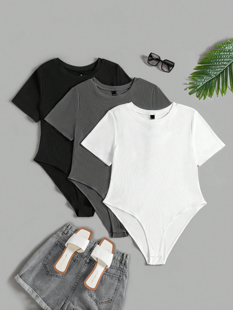 จั๊มสูทแขนสั้นคอกลมผู้หญิงขนาด - Yoga Fitness Wear บทวิจารณ์และราคา