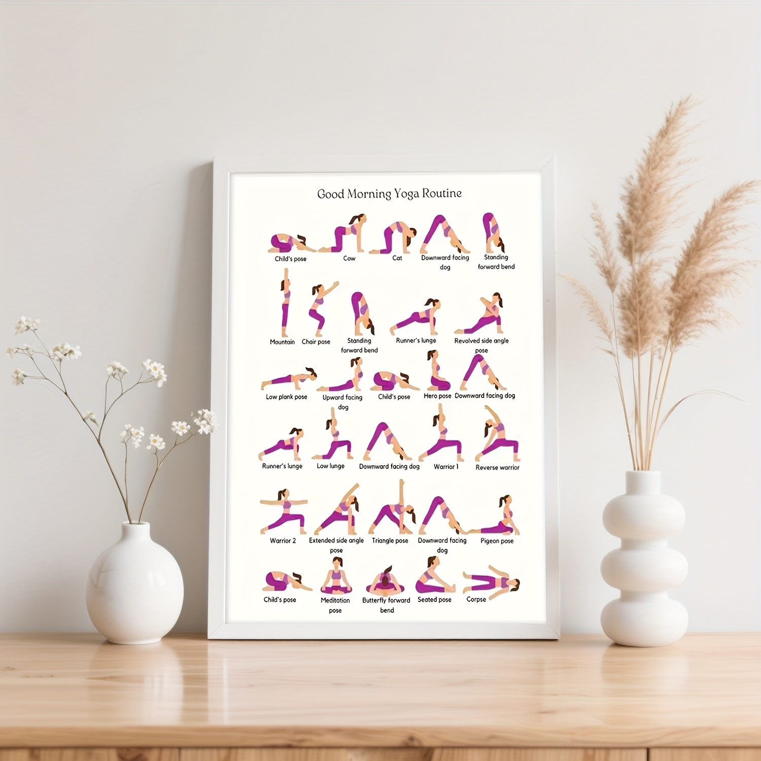 โปสเตอร์ฝึกโยคะ, ศิลปะตกแต่งผน - Yoga Fitness Wallpaper บทวิจารณ์และราคา