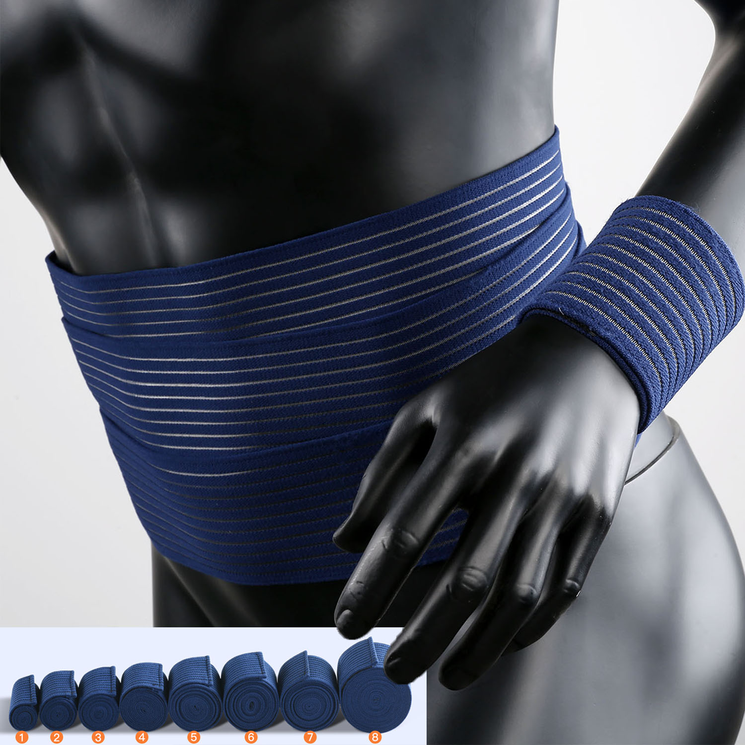 1 PC เทปผ้าพันแผลการบีบอัดข้อเ - Knee Sleeve Compression บทวิจารณ์และราคา