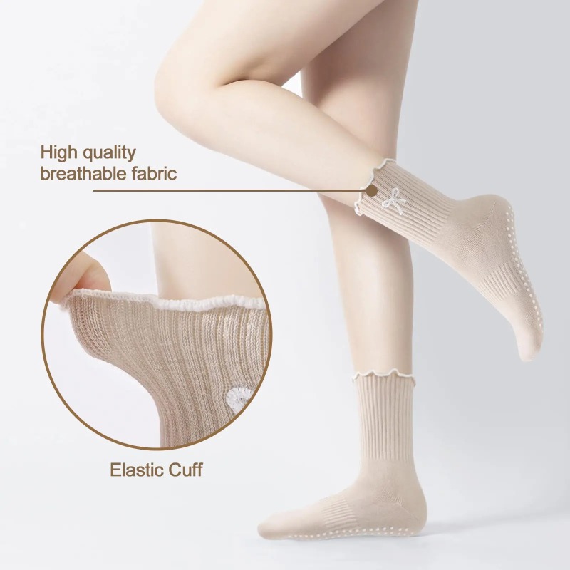 ถุงเท้าโยคะมืออาชีพ สายรัดผ้าฝ - Fitness Yoga & Kickfit บทวิจารณ์และราคา