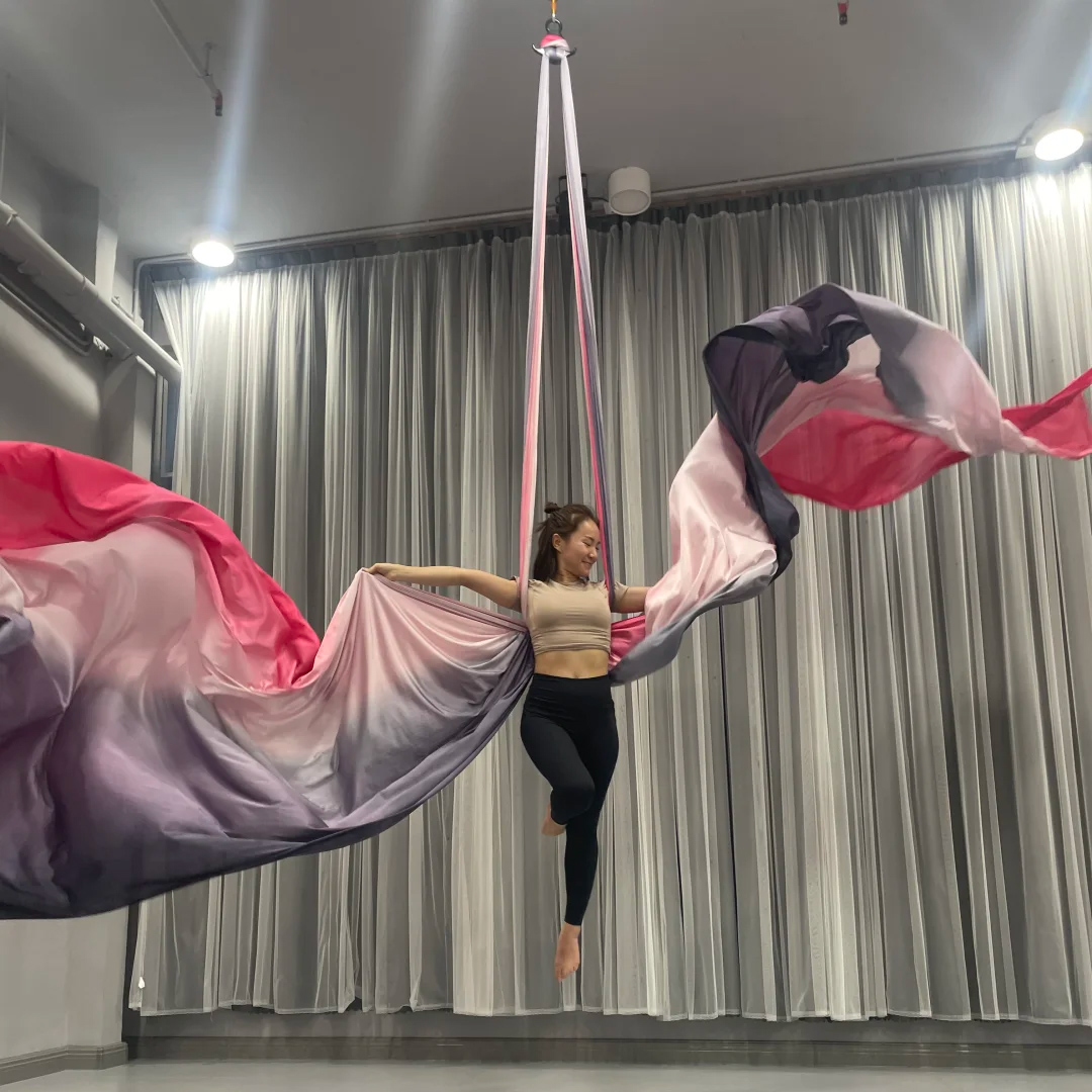 ผ้าไหมโยคะแบบไล่สี 10 เมตร สำห - Yoga And Fitness Studio บทวิจารณ์และราคา