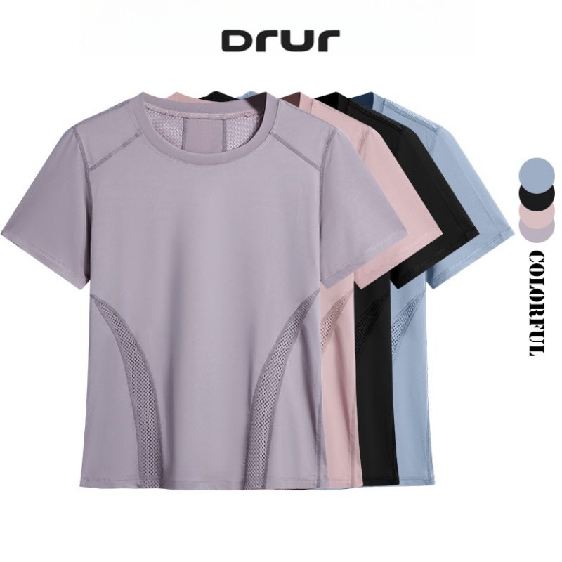 DRUR ฤดูร้อนน้ําหนักเบาวิ่ง T  - Yoga Fitness Wear บทวิจารณ์และราคา