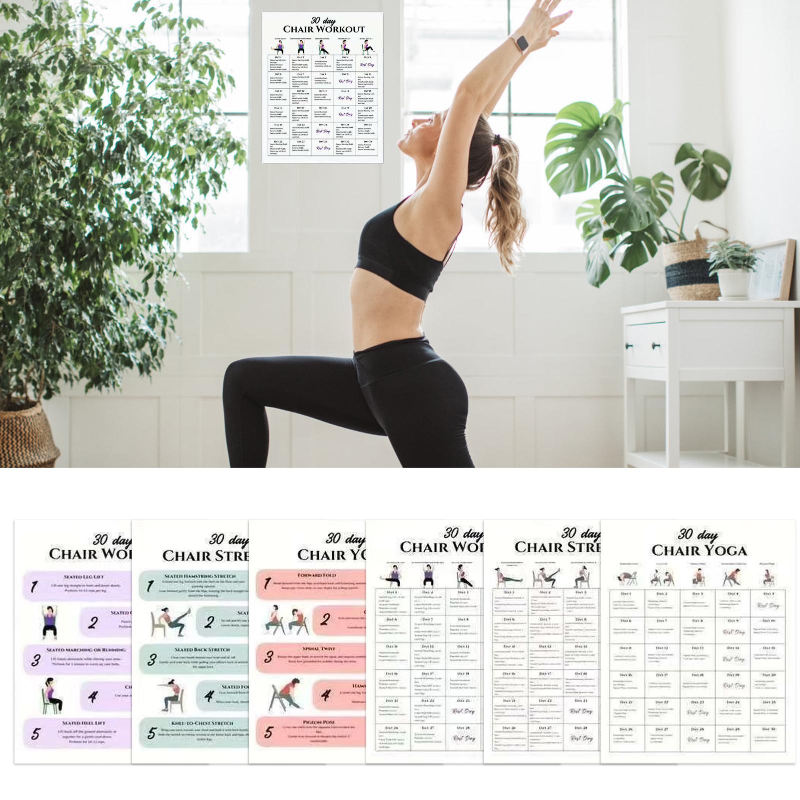 โปสเตอร์ออกกำลังกาย 6 ชิ้น แผน - Yoga Fitness Wallpaper บทวิจารณ์และราคา