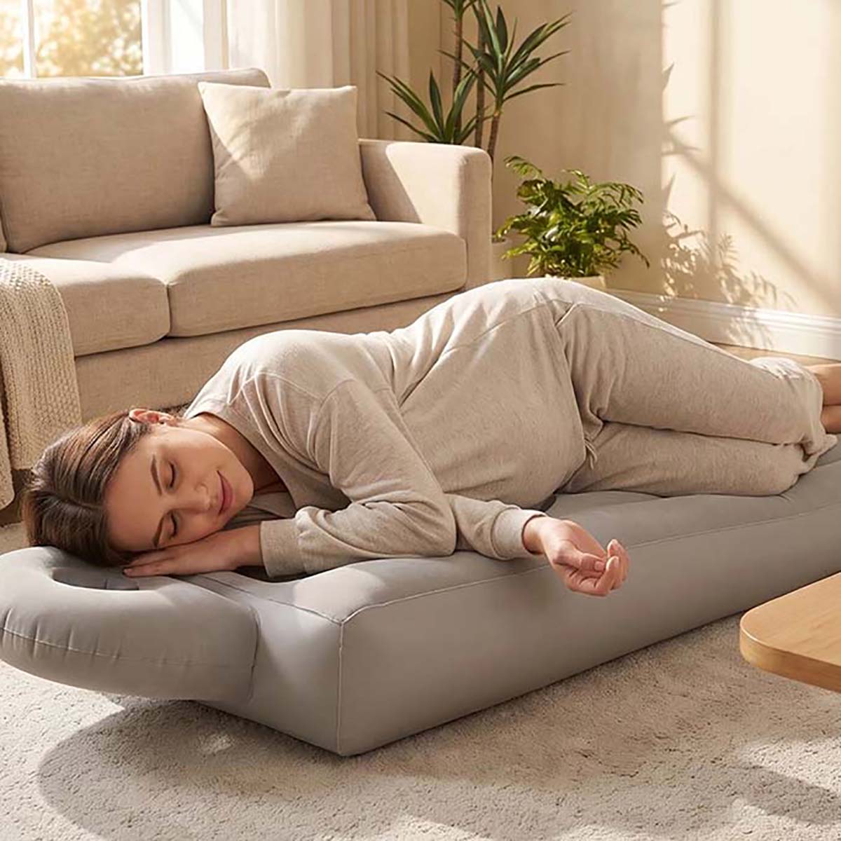 หมอนรองครรภ์แบบเป่าลม แผ่นรองโ - Yoga And Fitness Mat บทวิจารณ์และราคา