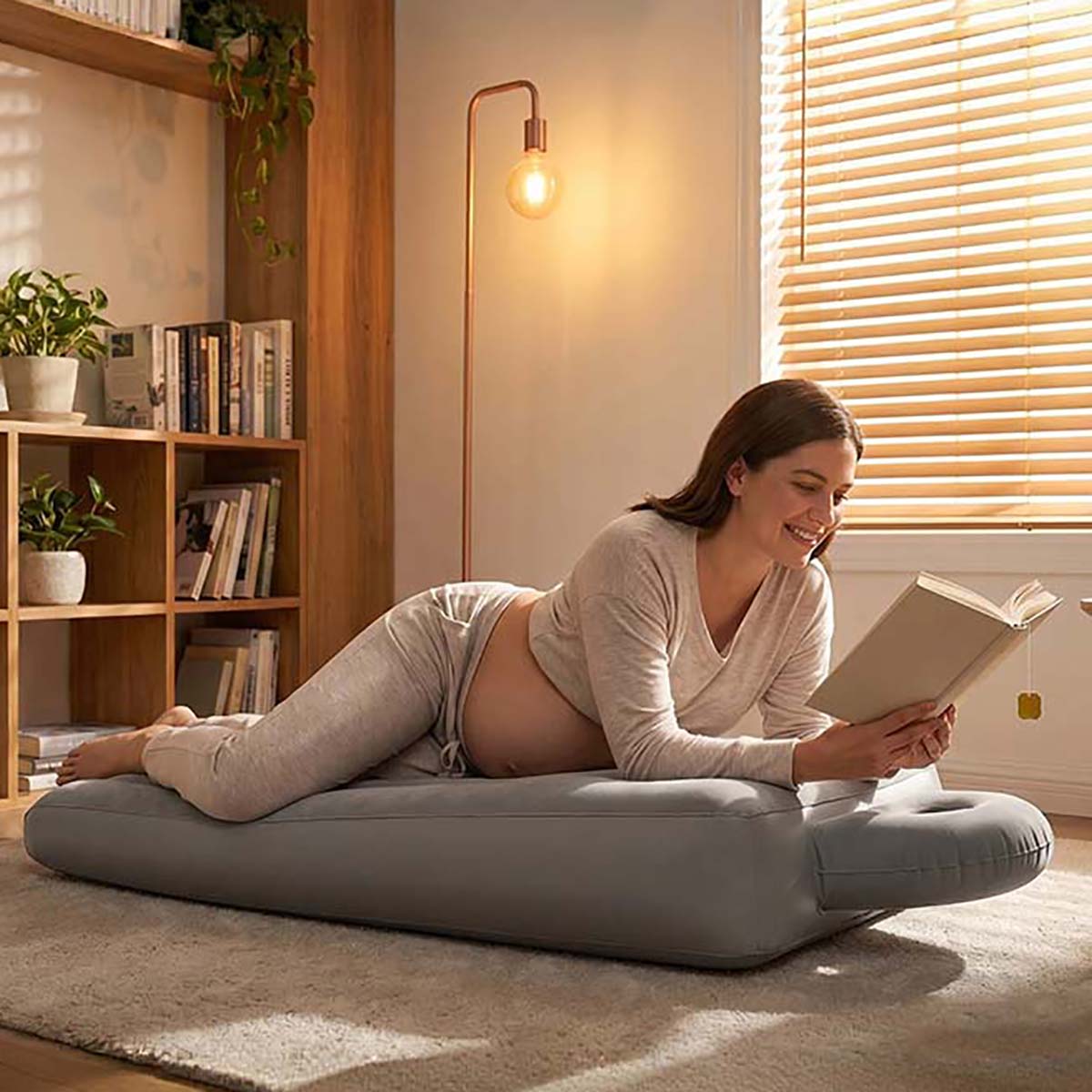 หมอนรองครรภ์แบบเป่าลม แผ่นรองโ - Yoga And Fitness Mat บทวิจารณ์และราคา