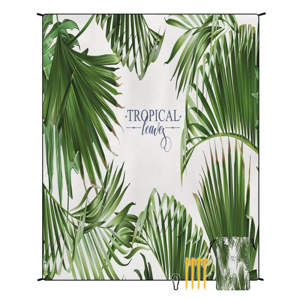 ผ้าขนหนูชายหาดลายต้นปาล์ม 71x8 - Yoga And Fitness Mat บทวิจารณ์และราคา