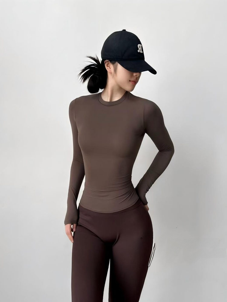 เสื้อยืดออกกำลังกายโยคะแขนยาวท - Yoga Fitness Wear บทวิจารณ์และราคา